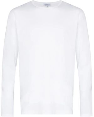 Sunspel Long-Sleeve Top - White