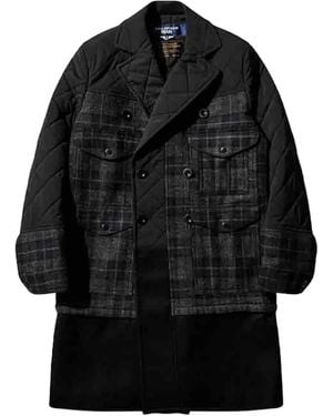 Junya Watanabe X Filson Quilted Check Coat - Black