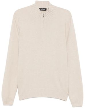 Gran Sasso Half-Zip Jumper - White