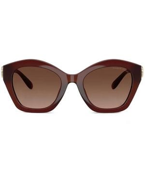COACH Geometric-Frame Polarized Sunglasses - Brown