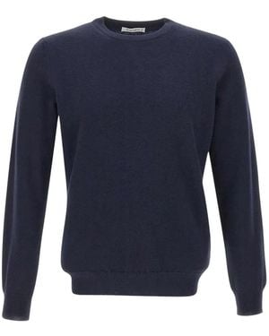 Kangra Crew-Neck Knitted Sweater - Blue