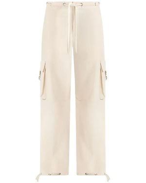 Manière De Voir Rosa Cargo-Pocket Straight Trousers - Natural