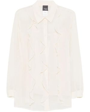 Marina Rinaldi Ruffled Shirt - White
