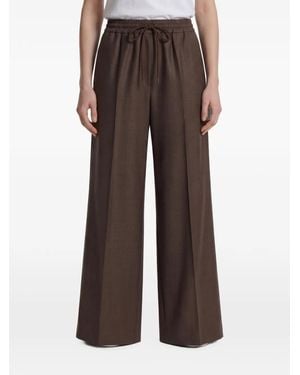 Max Mara Drawstring Palazzo Pants - Brown