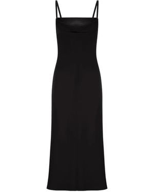 Max Mara Cady Draped Midi Dress - Black