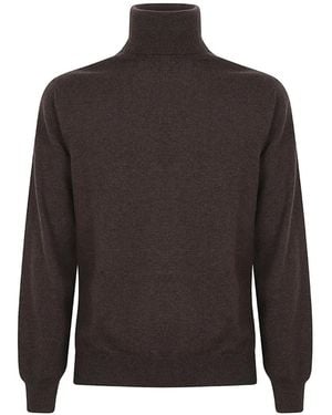 Cruciani Gestrickter Rollkragenpullover - Braun