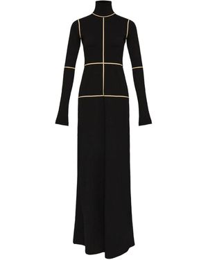 MM6 by Maison Martin Margiela Vestido a paneles con cuello alto - Negro
