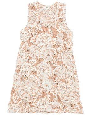 Comme des Garçons Floral-Lace Sleeveless T-Shirt - White