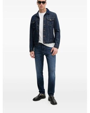 BOSS Logo-patch Slim-fit Jeans - Blue