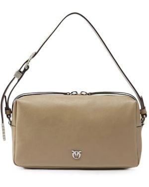 Pinko Love Birds Leather Shoulder Bag - Multicolor