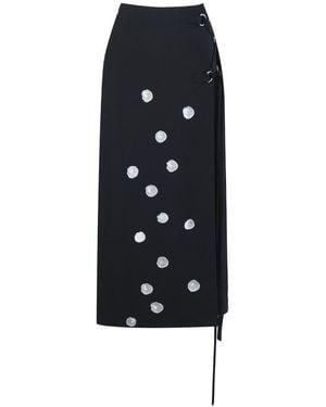 Ports 1961 Alpine Ice Cube Print Pencil Skirt - Black