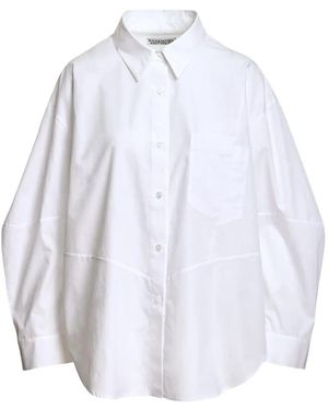 Essentiel Antwerp Kreative Brooch-Detail Oversized Shirt - White