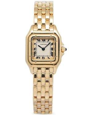Cartier Panthere Armbanduhr Mit Eckigem Gestell 22Mm - Mettallic