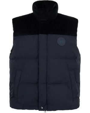 Canada Goose Sterling Corduroy-Panelled Puffer Gilet - Blue