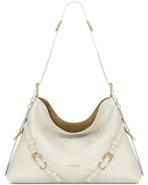 Givenchy Medium Voyou Bag Shiny Leather - Natural