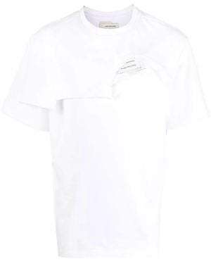 Feng Chen Wang Double-Collar Detail T-Shirt - White