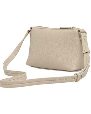 ARMANI EXCHANGE ジップ ショルダーバッグ - ナチュラル
