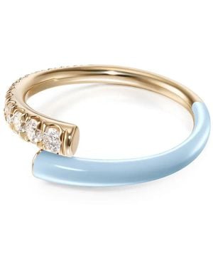 Melissa Kaye Anillo Pastel Lola Pinky En Oro Amarillo De 18 Ct - Metálico
