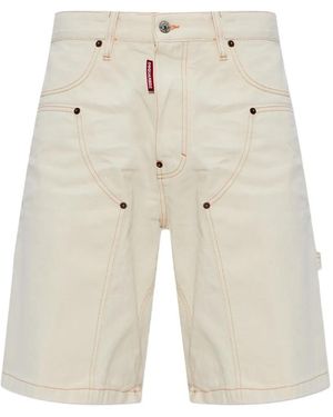 DSquared² Shorts Met Stiksel - Wit