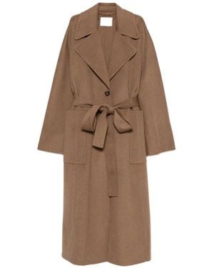 JOSEPH Spencer Belted Coat - Brown