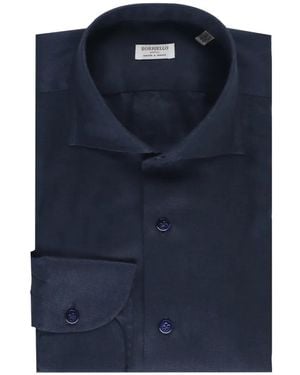 Borriello Chemise Boutonnée À Col Italien - Blue