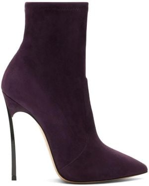Casadei Blade Pointed-Toe Ankle Boots - Purple