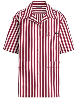 Dolce & Gabbana ストライプ シャツ - レッド