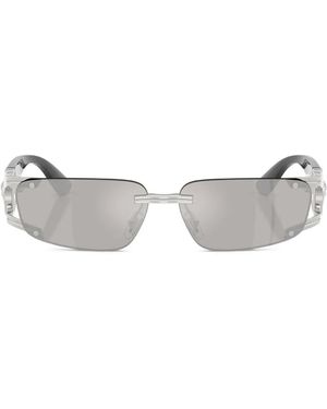 Versace Medusa Head-Appliqué Sunglasses - White