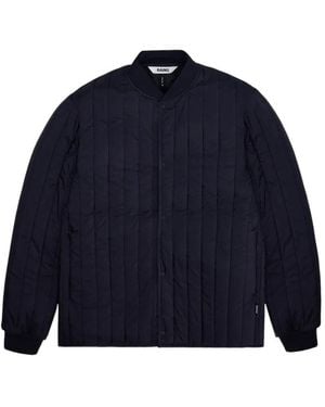 Rains Banja Quilted Bomber Jacket - Blue