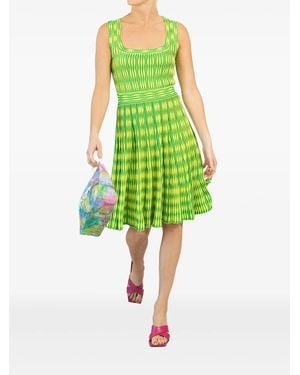 Antonino Valenti Concetta Pleated Knitted Midi Dress - Green
