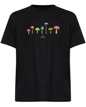 Paul Smith T-Shirt Mit Pilz-Print - Schwarz