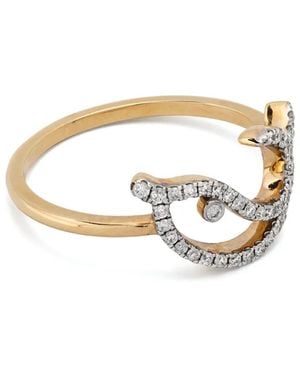 Yvonne Léon Bague Fil Dauphin ダイヤモンド リング 18kイエローゴールド - メタリック
