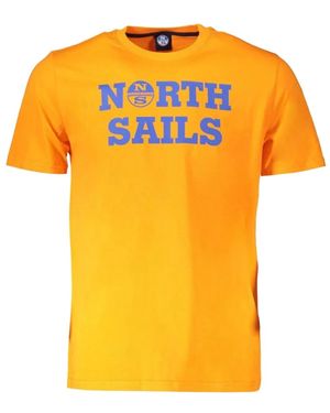 North Sails Logo-Print T-Shirt - Yellow