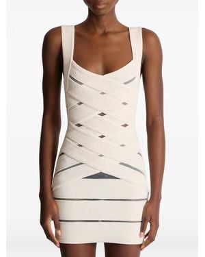Balmain ノースリーブ ミニドレス - ナチュラル