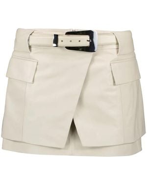 IRO Mini-Rok Met Ceintuur - Naturel