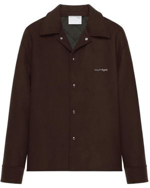 Courreges Snap-Button Shirt Jacket - Brown
