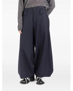 Societe Anonyme Wool Palazzo Trousers - Blue