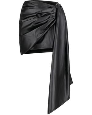 David Koma Draped Mini Skirt - Black