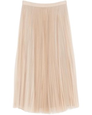 Fabiana Filippi Pleated Tulle Skirt - Natural