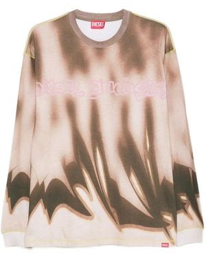 DIESEL T-Shirt À Imprimé Abstrait - Rose