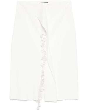 Plan C Paillette-Embellished Midi Skirt - White