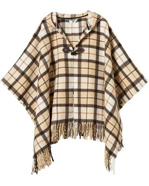 Twinset Karierter Jacquard-Poncho - Mettallic