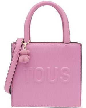 Tous Bolso Shopper Cube Mini Con Relieve - Rosa