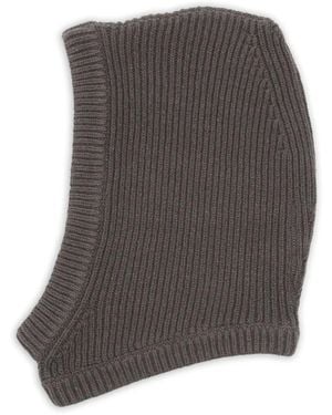 Rick Owens Ribbed Balaclava - Gray