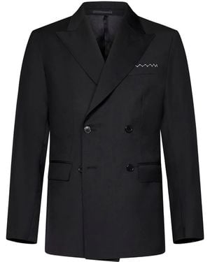 Low Brand Double-Breasted Blazer - Black