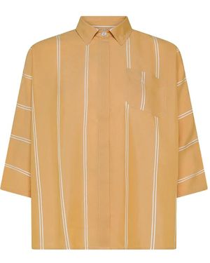 Cruna Camicia Elide A Righe - Neutro