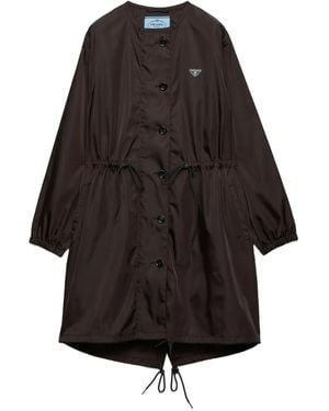 Prada Drawstring-Waist Raincoat - Black