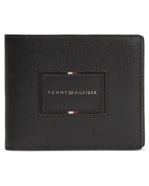 Tommy Hilfiger Logo-Patch Bifold Wallet - Black