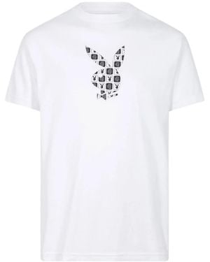 ANTI SOCIAL SOCIAL CLUB X Playboy X Checkered Crew Neck T-Shirt - White