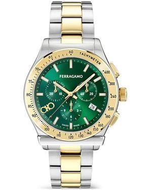 Ferragamo 1927 Chrono 42 Mm Horloge - Metallic